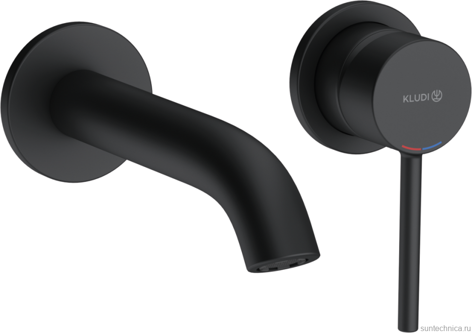 Смеситель для раковины Kludi Bozz 382443976 С ВНУТРЕННЕЙ ЧАСТЬЮ матовый черный