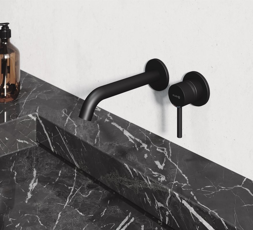 Смеситель для раковины Kludi Bozz 382443976 С ВНУТРЕННЕЙ ЧАСТЬЮ матовый черный