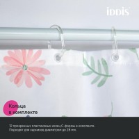 Штора для ванной IDDIS Base BF01P18i11 180х200, цветы