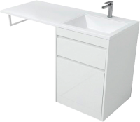 Тумба с раковиной Aquanet Токио 68 1 ящик, с бельевой корзиной R