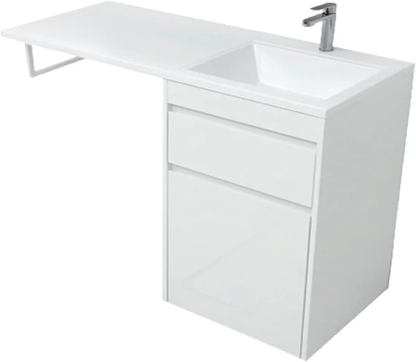 Тумба с раковиной Aquanet Токио 68 1 ящик, с бельевой корзиной R