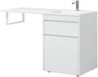 Тумба с раковиной Aquanet Токио 68 1 ящик, с бельевой корзиной R