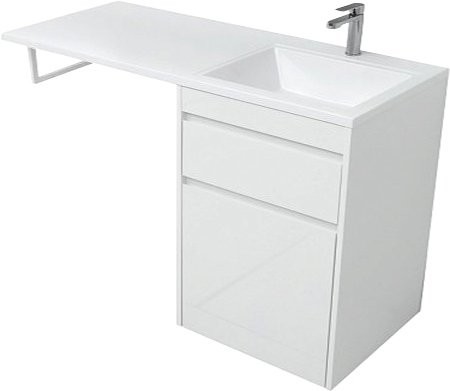 Тумба с раковиной Aquanet Токио 68 1 ящик, с бельевой корзиной R