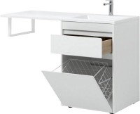 Тумба с раковиной Aquanet Токио 68 1 ящик, с бельевой корзиной R
