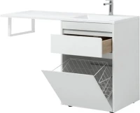Тумба с раковиной Aquanet Токио 68 1 ящик, с бельевой корзиной R