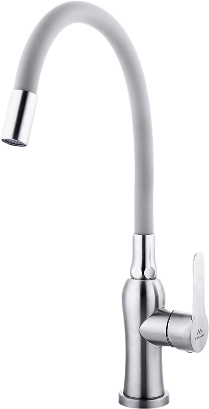 Смеситель для кухни Fashun A54801-12 сатин, серый