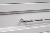 Мебель для ванной комнаты ValenHouse Эстетика 80, белая, подвесная, ручки хром, раковина Модерн