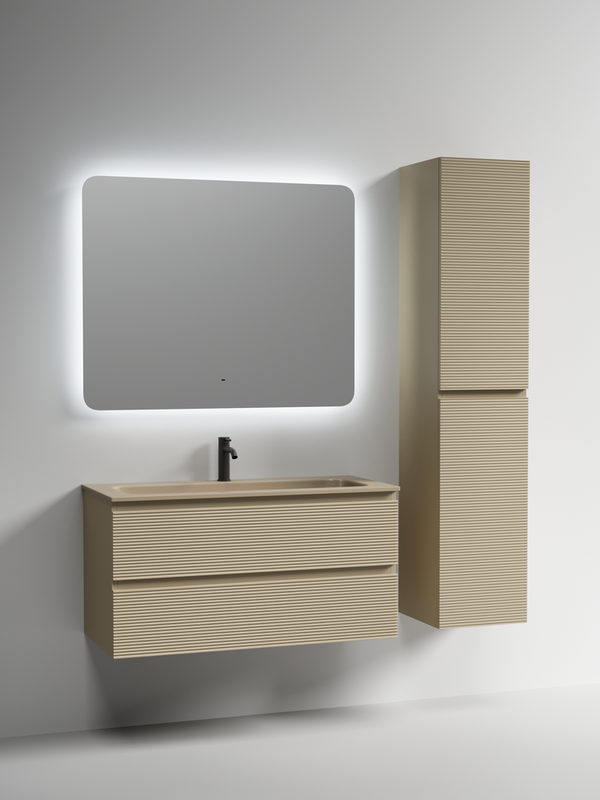 Мебель для ванной комнаты Sancos Folk 100 подвесная, капучино