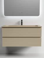 Мебель для ванной комнаты Sancos Folk 100 подвесная, капучино