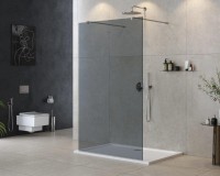 Душевая перегородка Cezares Liberta -L-2-120-120-GR-Cr профиль хром, стекло серое