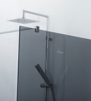 Душевая перегородка Cezares Liberta -L-2-120-120-GR-Cr профиль хром, стекло серое