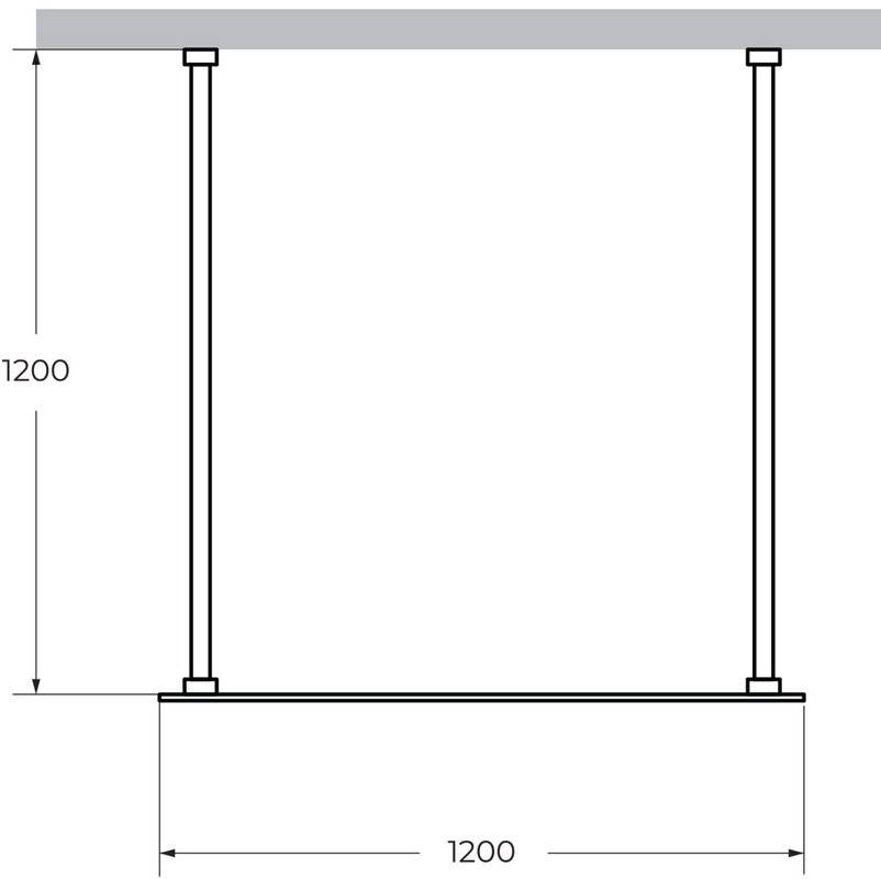 Душевая перегородка Cezares Liberta -L-2-120-120-GR-Cr профиль хром, стекло серое