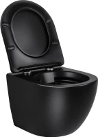 Комплект Унитаз подвесной Vincea Globo VT1-14SMB черный + Инсталляция TECE Now 9400414 4 в 1 с кнопкой смыва