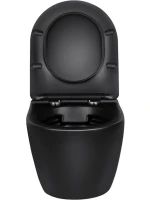 Комплект Унитаз подвесной Vincea Globo VT1-14SMB черный + Инсталляция TECE Now 9400414 4 в 1 с кнопкой смыва