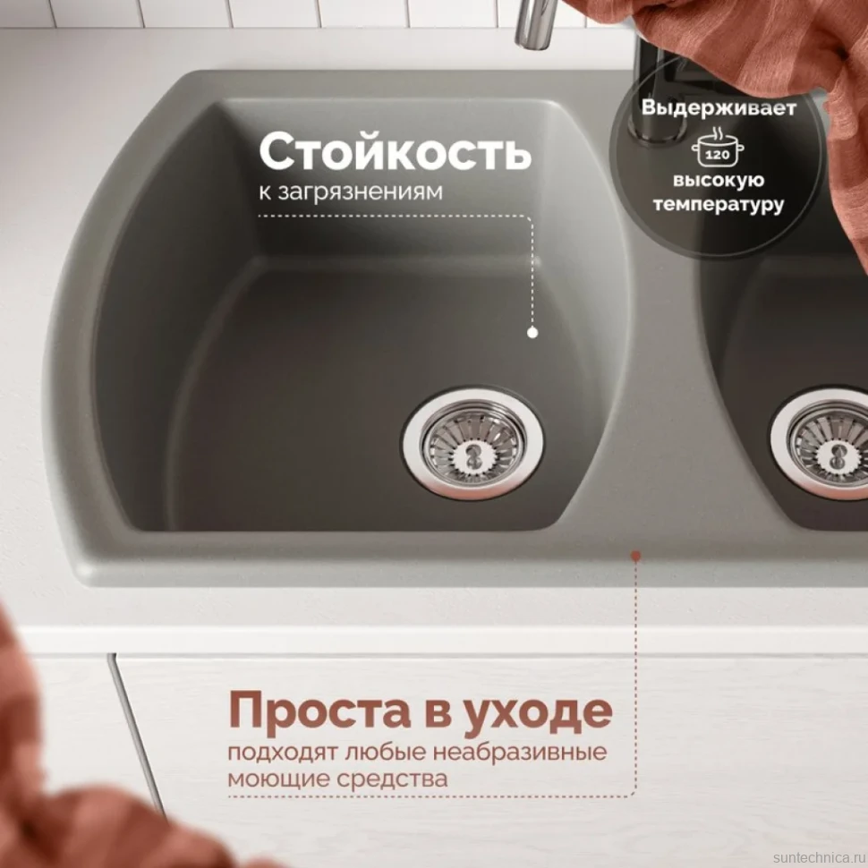 Мойка кухонная Domaci Верона 78-50 серая