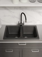 Мойка кухонная Domaci Болонья М-20-002 черная