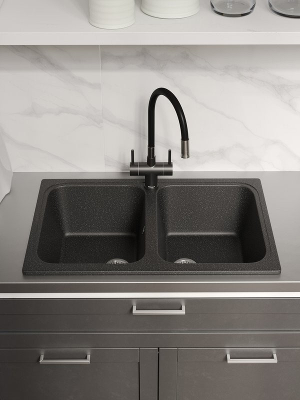 Мойка кухонная Domaci Болонья М-20-002 черная