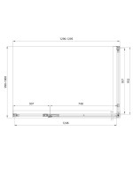 Душевой уголок Veconi Premium Alassio SP GR 130х100, профиль брашированный графит, стекло прозрачное