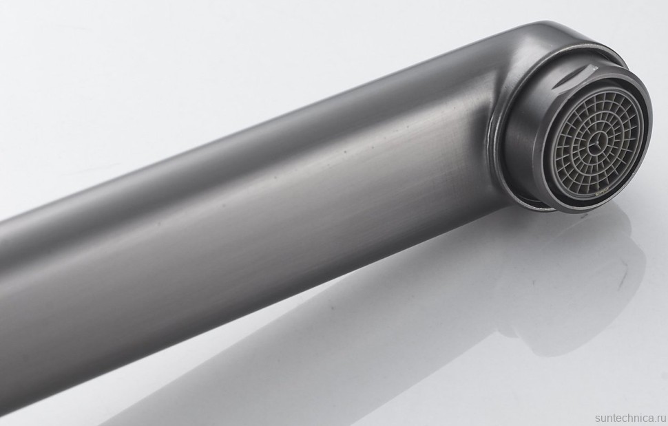 Смеситель с длинным изливом для ванны Shevanik S8522T оружейная сталь