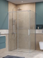 Душевой уголок BelBagno Soft Close-1 AH-1-110/80-C-Cr профиль хром