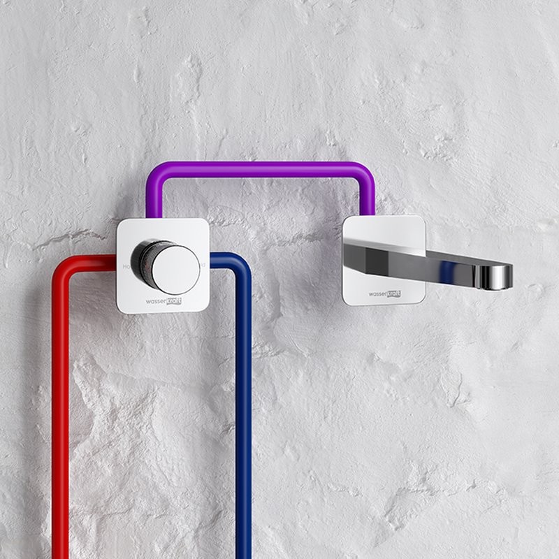 Смеситель для раковины Wasserkraft Asphe A7751.289 С ВНУТРЕННЕЙ ЧАСТЬЮ, розовое золото