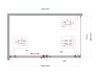 Душевой уголок BelBagno Soft Close-2 AH-1-150/90-C-Cr профиль хром