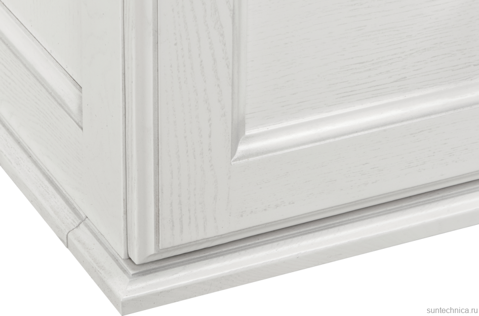 Тумба с раковиной ASB-Woodline Венеция 100 белый, патина серебро