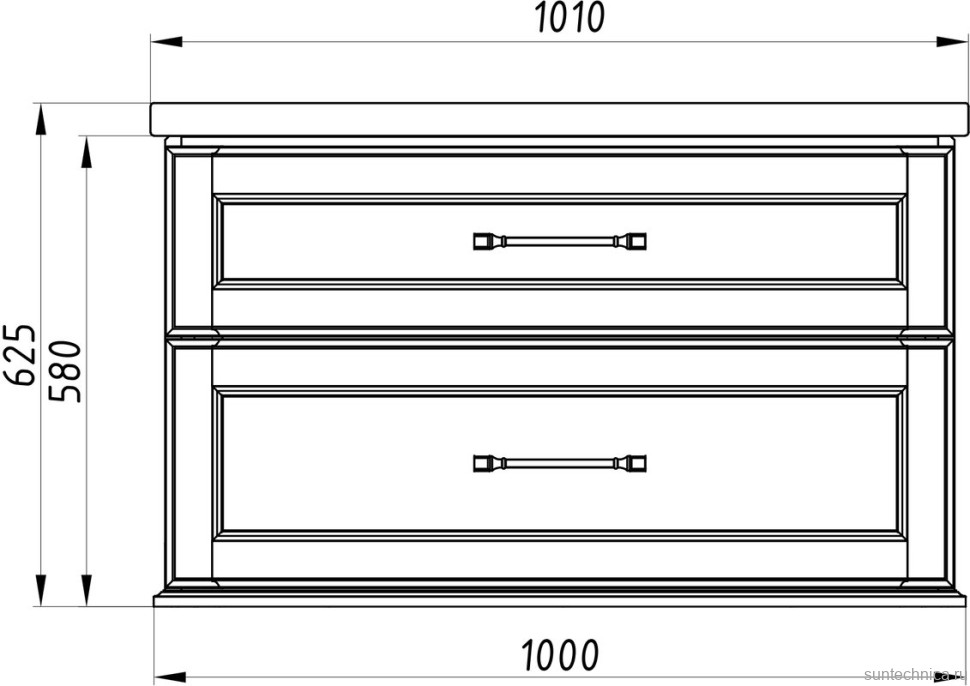 Тумба с раковиной ASB-Woodline Венеция 100 белый, патина серебро