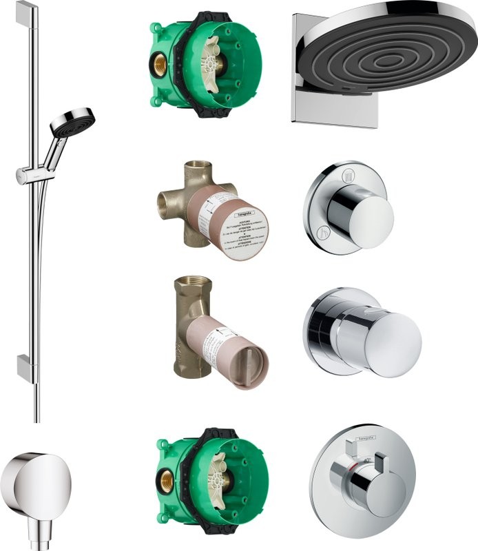 Душевой комплект Hansgrohe Pulsify Pulsify 24150000 + 24170000 + 26453000 + 15972000 + 15932000 + 15756000