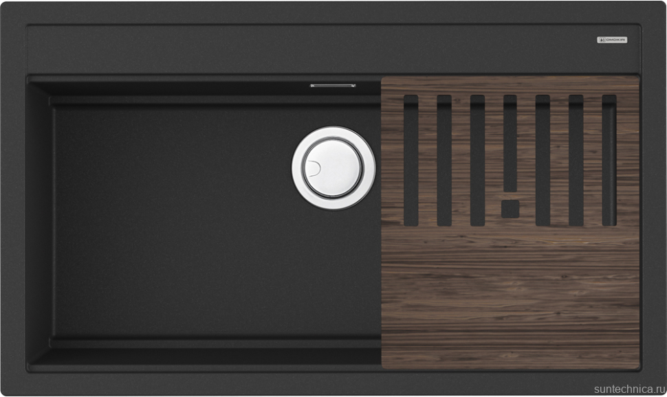 Комплект Мойка Omoikiri Kitagawa 86-LB графит + Измельчитель Nagare slim 1250-AZ azur blue