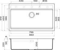Комплект Мойка Omoikiri Kitagawa 86-LB графит + Измельчитель Nagare slim 1250-AZ azur blue Комплект Мойка Omoikiri Kitagawa 86-LB графит + Измельчитель Nagare slim 1250-AZ azur blue