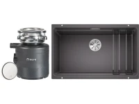 Комплект Мойка Blanco Etagon 700-U темная скала + Измельчитель Bort Alligator X