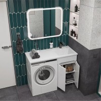 Мебель для ванной комнаты SanStar Эллада 50 белая, раковина Эстет Даллас 1100 R