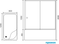 Душевой уголок Royal Bath BP RB 8120BP-C-R