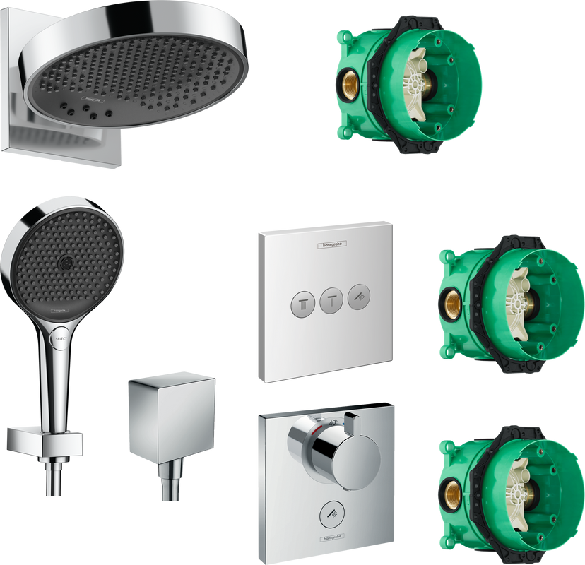Душевой комплект Hansgrohe Rainfinity 250 (3 jet) 26232000 + 26852000 + 26455000 + 15761000 + 15764000