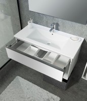 Тумба с раковиной Sanvit Контур 80 белая глянцевая