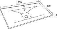 Тумба с раковиной Sanvit Контур 80 белая глянцевая