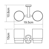 Набор Стакан Wasserkraft Oder K-3028D + Мыльница K-3069