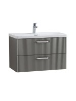 Мебель для ванной комнаты BelBagno Due 80 ручки белые, сатин