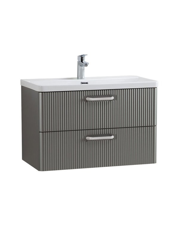 Мебель для ванной комнаты BelBagno Due 80 ручки белые, сатин