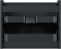 Тумба под раковину со столешницей Allen Brau Gravity 80 2 ящика, матовый антрацит, столешница белая