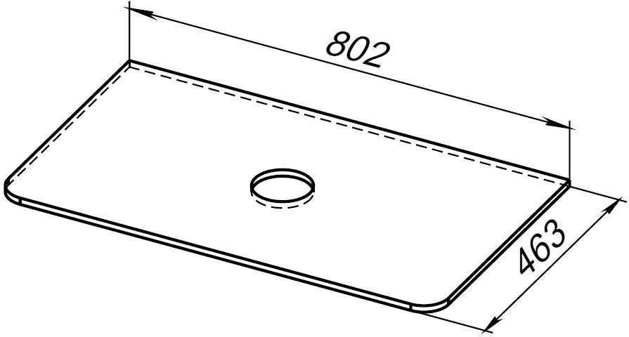 Тумба под раковину со столешницей Allen Brau Gravity 80 2 ящика, матовый антрацит, столешница белая