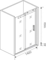 Душевая дверь в нишу Good Door Galaxy Galaxy WTW-140-C-CH профиль хром