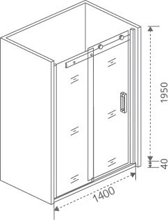 Душевая дверь в нишу Good Door Galaxy Galaxy WTW-140-C-CH профиль хром