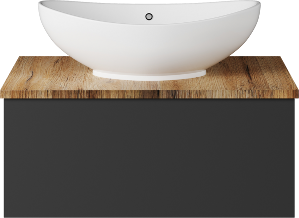 Тумба под раковину Misty Ива 70 графит, каштан