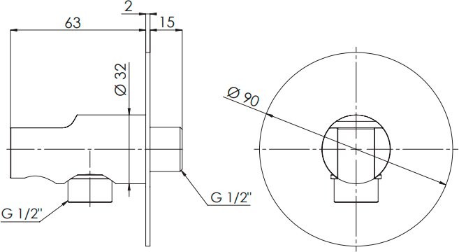 Шланговое подключение Remer 337X с держателем для душа