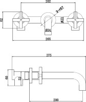 Смеситель для раковины Abber Wasser Kreis AF81121B С ВНУТРЕННЕЙ ЧАСТЬЮ, черный