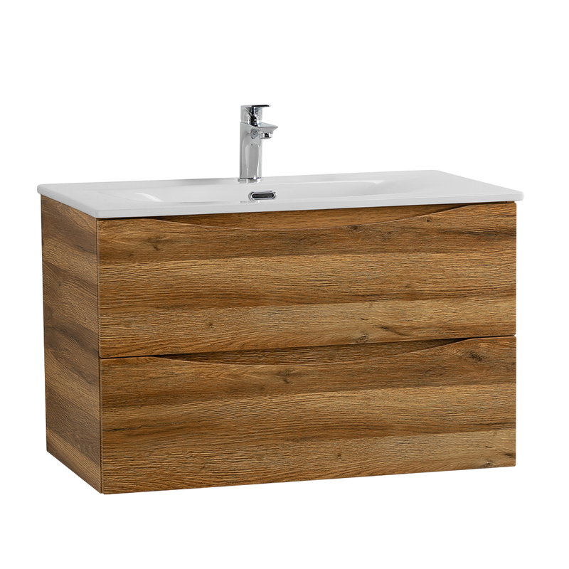 Мебель для ванной комнаты BelBagno Marino-cer-n 90 подвесная, rovere rustico