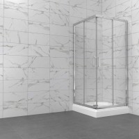 Душевой уголок Triton Фикс Хром Щ0000077409 100х100 см с поддоном, профиль хром