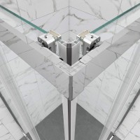 Душевой уголок Triton Фикс Хром Щ0000077409 100х100 см с поддоном, профиль хром